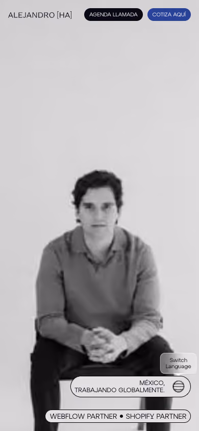 Alejandro HA website preview — Creative web development