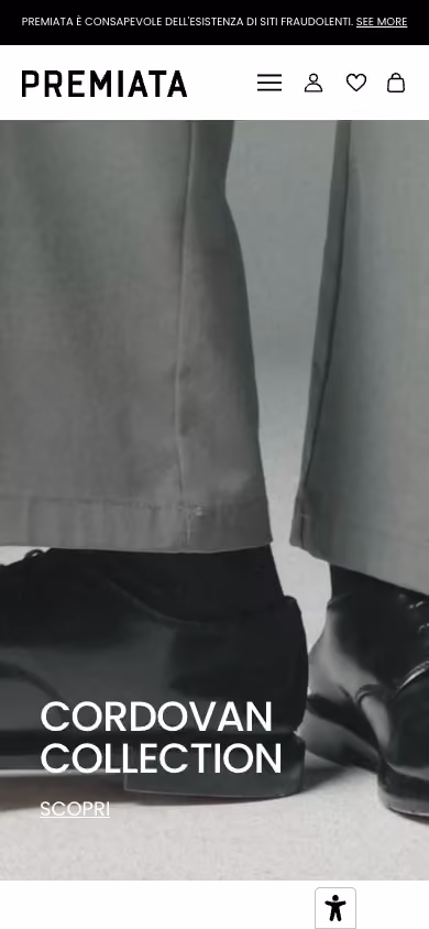 Premiata website preview — Footwear & fashion